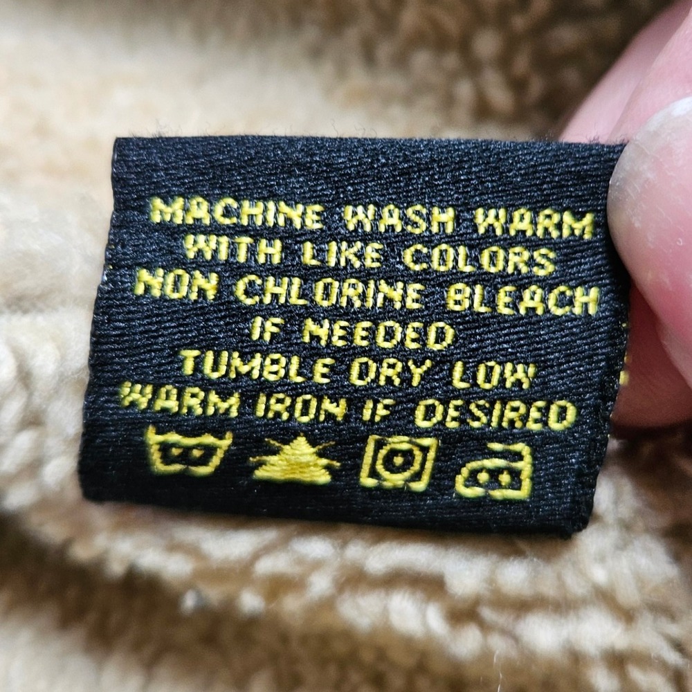 Vintage John Deere Denim Jacket‎ Sherpa Collar Mens L Button Front Trucker - Picture 11 of 11